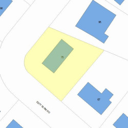 75 Esty Farm Rd, Newton MA 02459-3606 plot plan