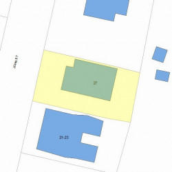 27 John St, Newton MA  02459-2347 plot plan