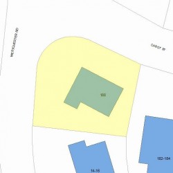 188 Cabot St, Newton MA 02458-2536 plot plan