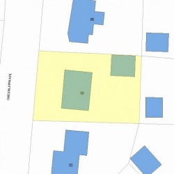 59 Greenlawn Ave, Newton MA  02459-1712 plot plan