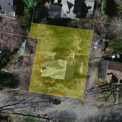 57 Everett St, Newton MA  02459-1926 aerial view