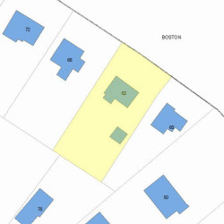62 Beacon St, Newton MA 02459 plot plan