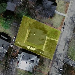 43 Williston Rd, Newton MA  02466-2222 aerial view