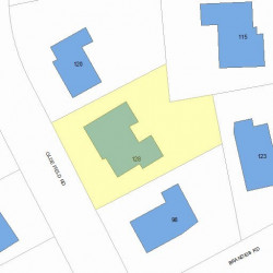 128 Olde Field Rd, Newton MA  02459-2720 plot plan