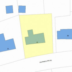 45 Shornecliffe Rd, Newton MA 02458-2437 plot plan