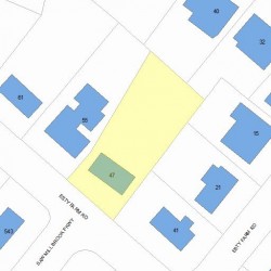 47 Esty Farm Rd, Newton MA 02459-3605 plot plan