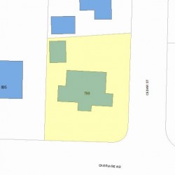 799 Commonwealth Ave, Newton MA  02459-1018 plot plan