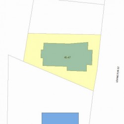 47 Lexington St, Newton MA 02465-1029 plot plan