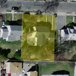 76 Oakdale Rd, Newton MA  02459-2627 aerial view