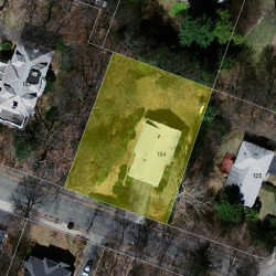 104 Plainfield St, Newton MA  02468-1636 aerial view
