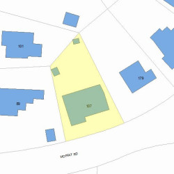 187 Moffat Rd, Newton MA 02468-1135 plot plan