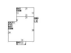 18 Burnside Rd, Newton MA  02461-1401 floor plan