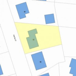 62 Faxon St, Newton MA 02458-1035 plot plan