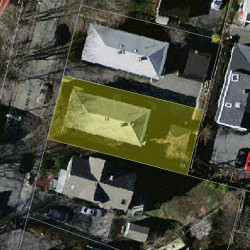 14 Oakland St, Newton MA  02458-1801 aerial view