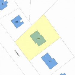 704 Dedham St, Newton MA 02459-2937 plot plan
