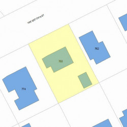 768 Watertown St, Newton MA 02460-1354 plot plan