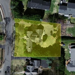 76 Gordon Rd, Newton MA 02468-1219 aerial view