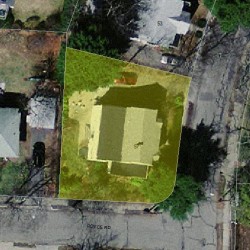 57 Morton St, Newton MA  02459-1027 aerial view