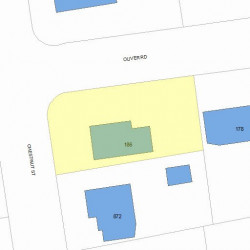 186 Oliver Rd, Newton MA  02468-2321 plot plan