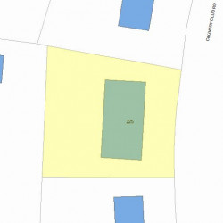 225 Country Club Rd, Newton MA  02459-3118 plot plan