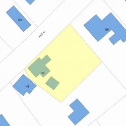 146 Pine St, Newton MA  02466-1308 plot plan