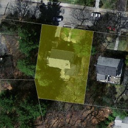 24 Fredana Rd, Newton MA  02468-1104 aerial view