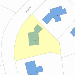 55 Evelyn Rd, Newton MA  02468-1212 plot plan