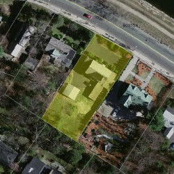 78 Beacon St, Newton MA 02459 aerial view