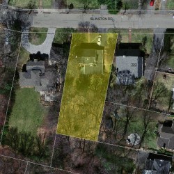 228 Islington Rd, Newton MA 02466-1021 aerial view