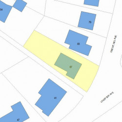 87 Grove Hill Ave, Newton MA  02460-2336 plot plan