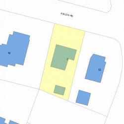 8 Avalon Rd, Newton MA  02468-1610 plot plan