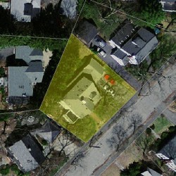 43 Kingston Rd, Newton MA 02461-1013 aerial view