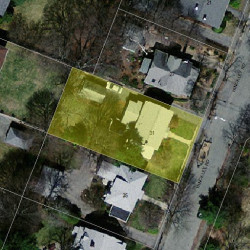 31 Hinckley Rd, Newton MA  02468-1723 aerial view