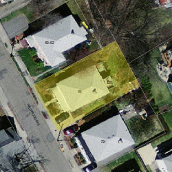 66 Wildwood Ave, Newton MA  02460-1322 aerial view