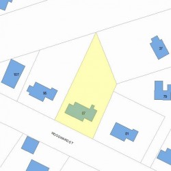 87 Woodward St, Newton MA 02461-1310 plot plan