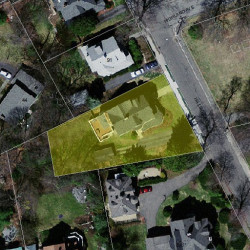 97 Hillside Ave, Newton MA  02465-2546 aerial view