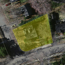 159 Bellevue St, Newton MA  02458-1834 aerial view