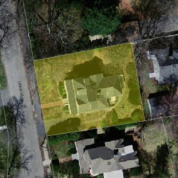 22 Lenox St, Newton MA 02465-2717 aerial view