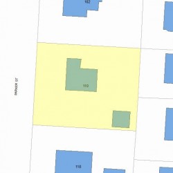 110 Parker St, Newton MA 02459-2552 plot plan