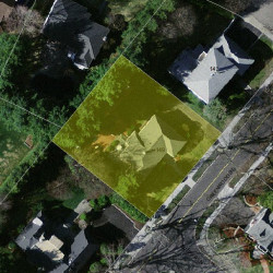 149 Greenwood St, Newton MA  02459-3007 aerial view