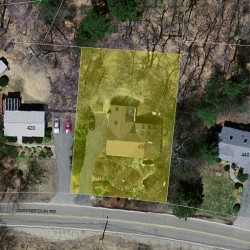 430 Quinobequin Rd, Newton MA 02468-2126 aerial view