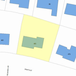 485 Crafts St, Newton MA 02465-1735 plot plan