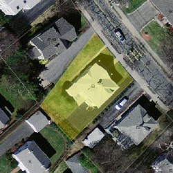 53 Clark St, Newton MA  02459-2425 aerial view