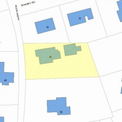 46 Rockland Pl, Newton MA 02464-1234 plot plan