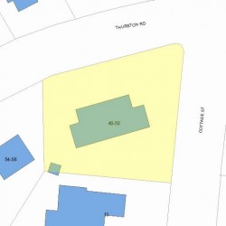 50 Thurston Rd, Newton MA 02464-1244 plot plan