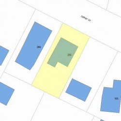 286 Derby St, Newton MA 02465-1008 plot plan