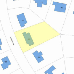122 Dane Hill Rd, Newton MA  02461-2019 plot plan