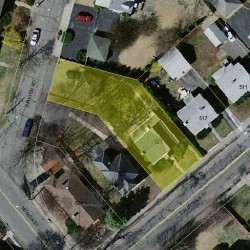 521 California St, Newton MA  02460-1210 aerial view