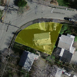 172 Hunnewell Ave, Newton MA 02458-2246 aerial view