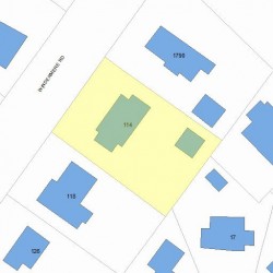 114 Windermere Rd, Newton MA  02466-2718 plot plan